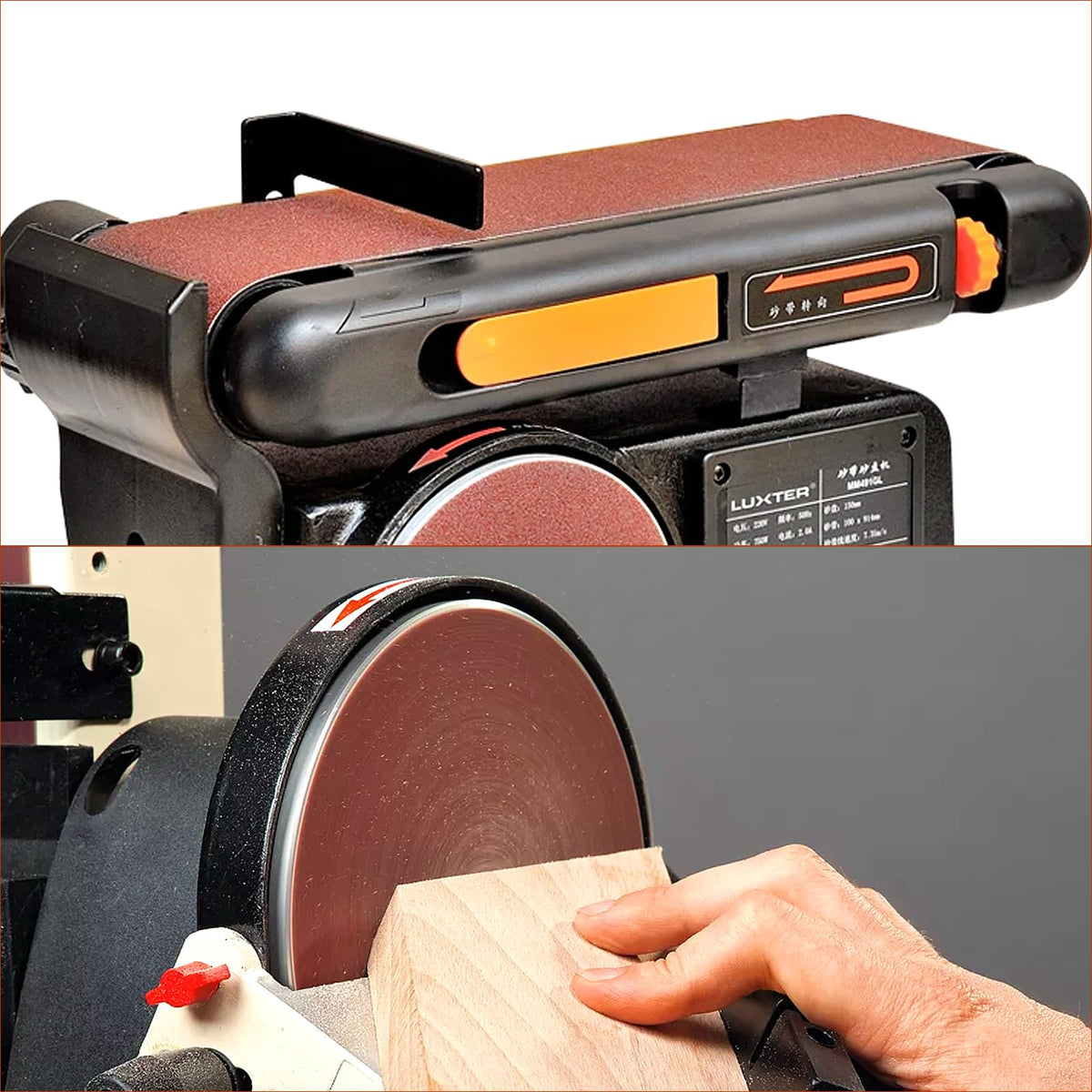 4x36 Inch Aluminum Oxide Sanding Belts and 6 Inch No-hole Sanding Discs B46380