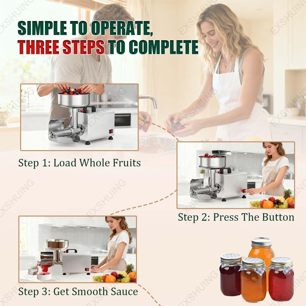 450w Electric Tomato Strainer With Automatic Pulp Separator G152