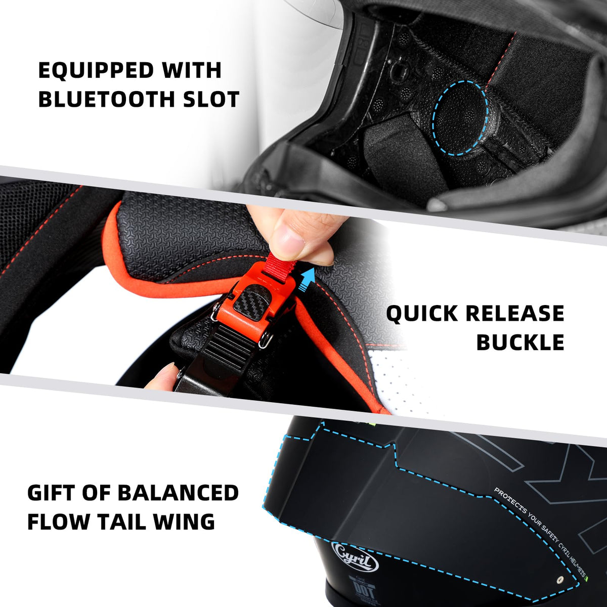 Full Face Motorcycle Helmet DOT Approved C894780