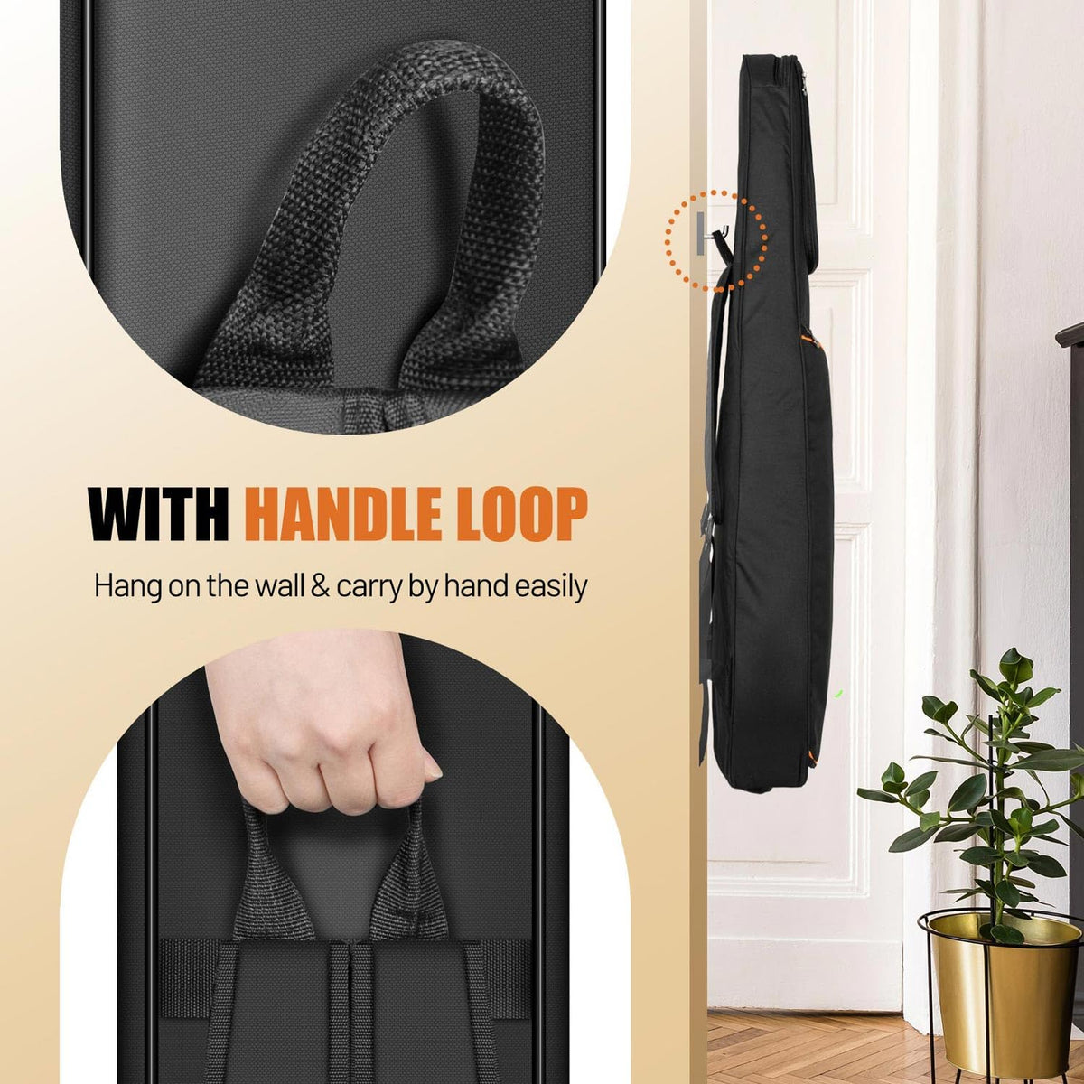 42 43 44In 0.5In Thick Padding Acoustic Guitar Bag K266