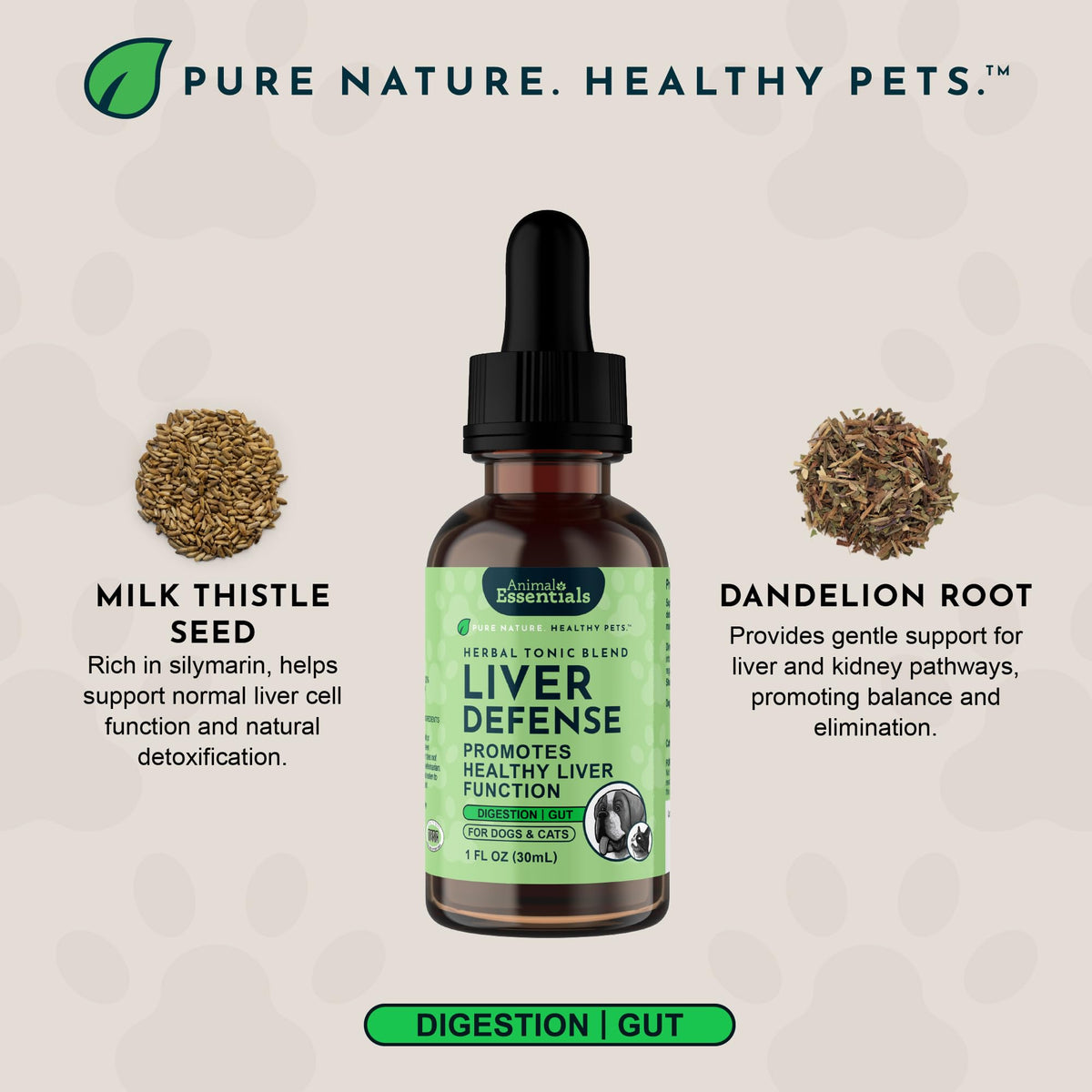 Liquid Liver Support Supplement for Dogs & Cats 2 Fl Oz J666