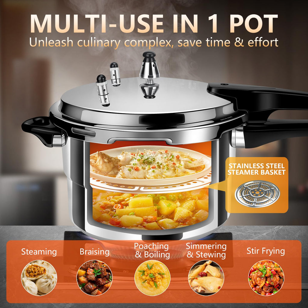 Aluminum 4.22Qt Pressure Cooker I754