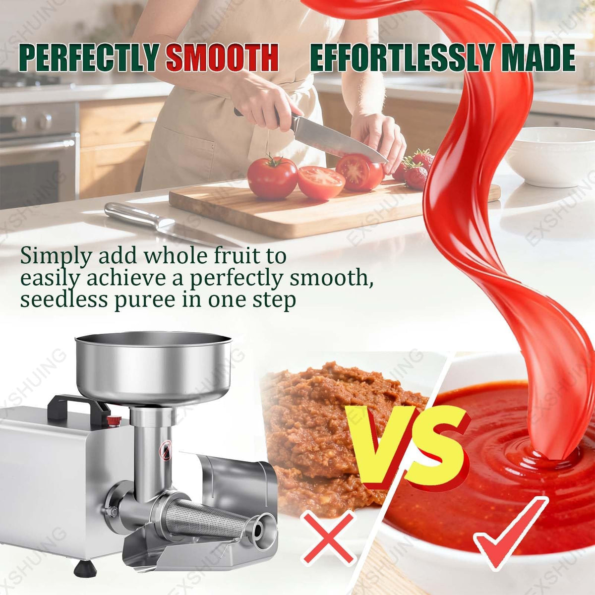 450w Electric Tomato Strainer With Automatic Pulp Separator G152