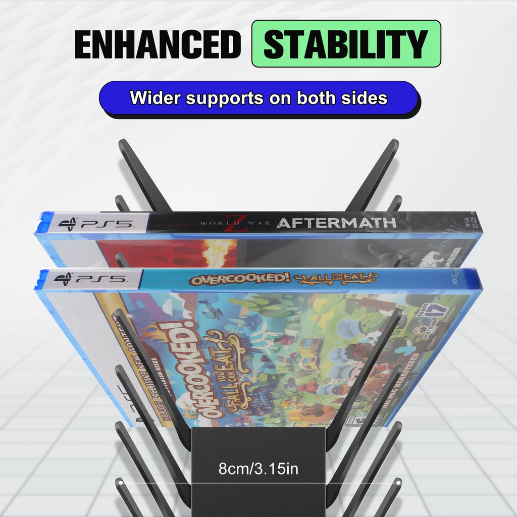 4-Pack Wall Mount DVD Holder Metal Video Game Storage Rack B511