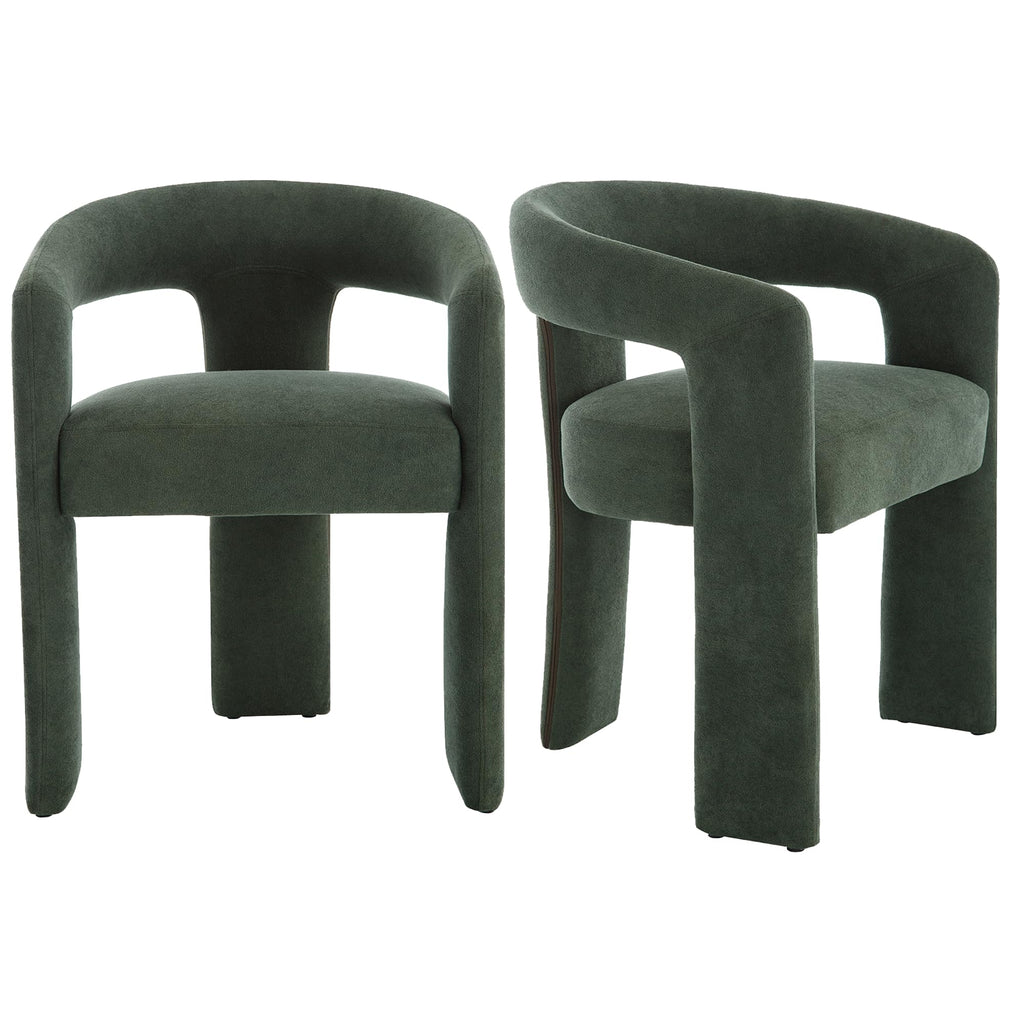 Green Upholstered Dining Chairs Set of 2 I7618