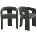Green Upholstered Dining Chairs Set of 2 I7618