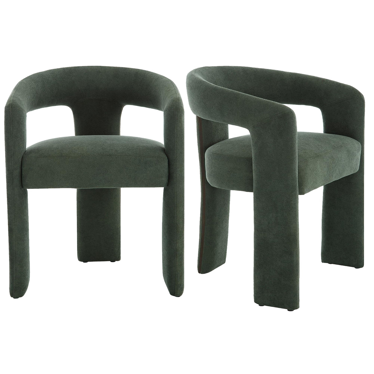 Green Upholstered Dining Chairs Set of 2 I7618