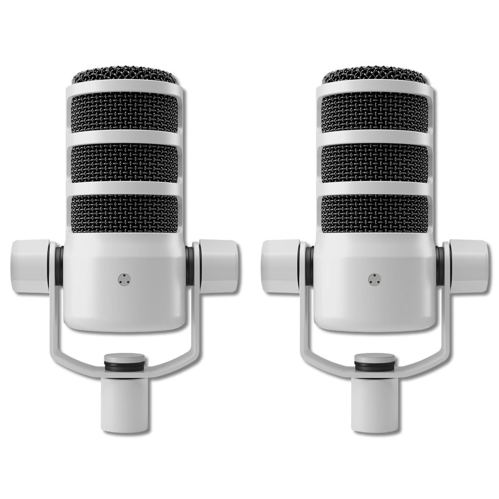 White Cardioid Dynamic Broadcast Microphone Pair M718049