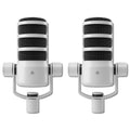 White Cardioid Dynamic Broadcast Microphone Pair M718049