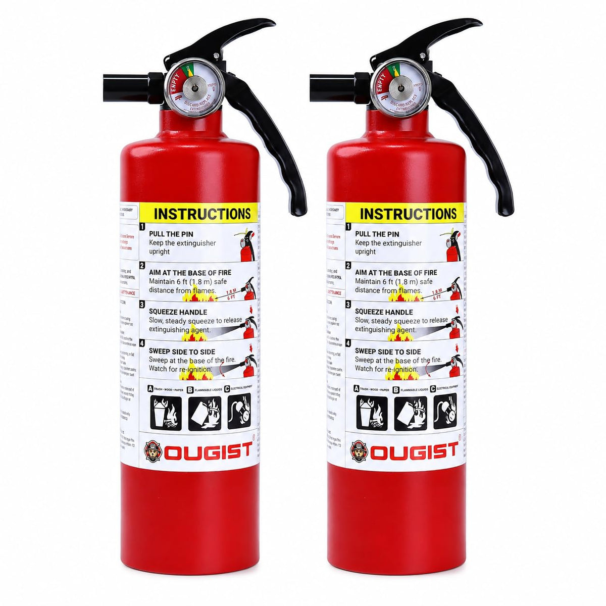 2.5 lb Dry Chemical ABC Fire Extinguisher, 2 Pack R34825