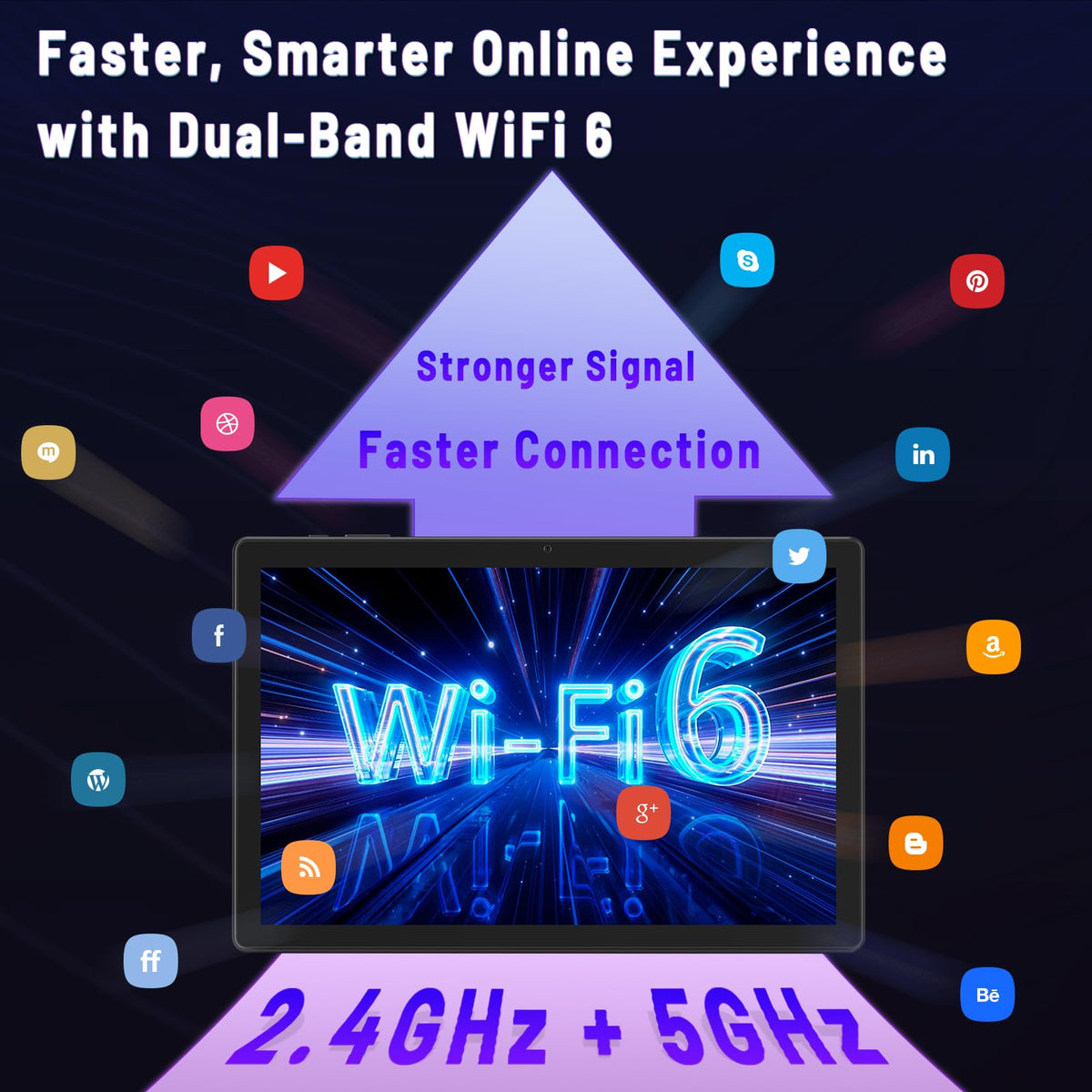 10.1 inch Android Tablet 8GB RAM 64GB ROM Black W73517