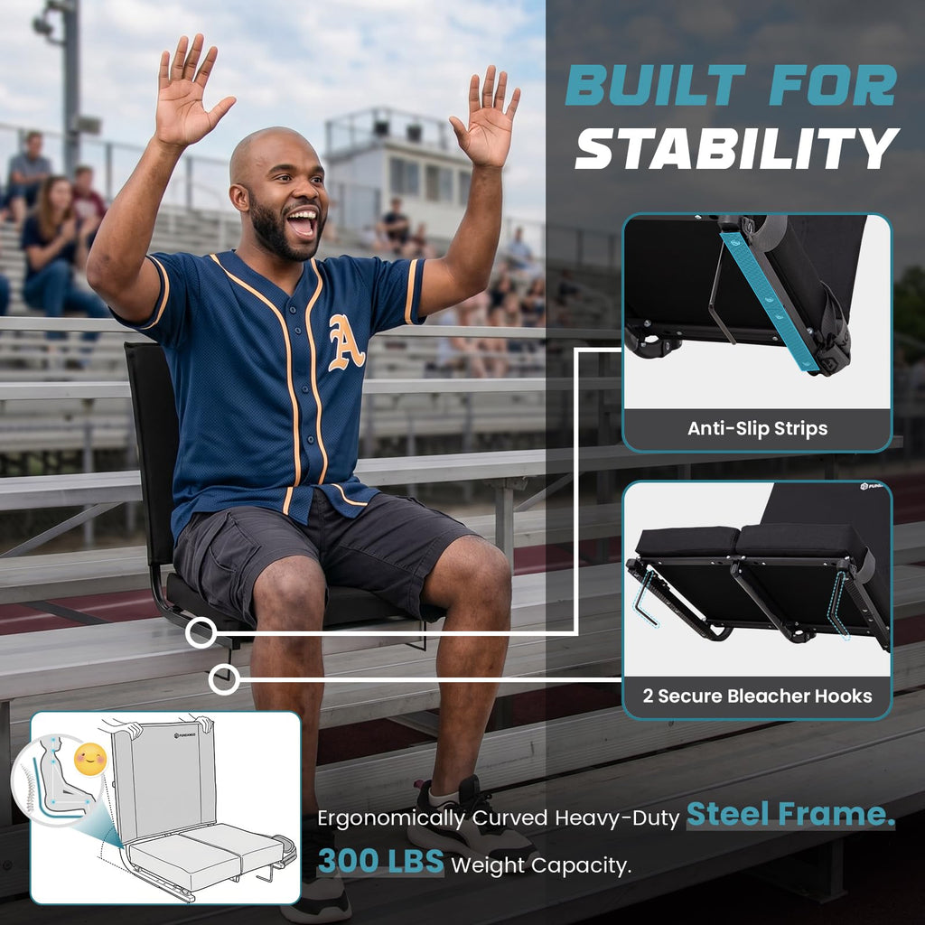 Folding Stadium Seat with Back Support I52091