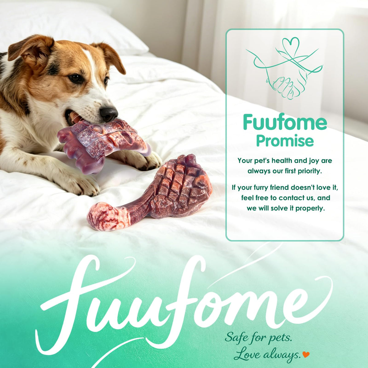 Tough Dog Chew Toys, 2 Pack Hard Nylon Bone H227