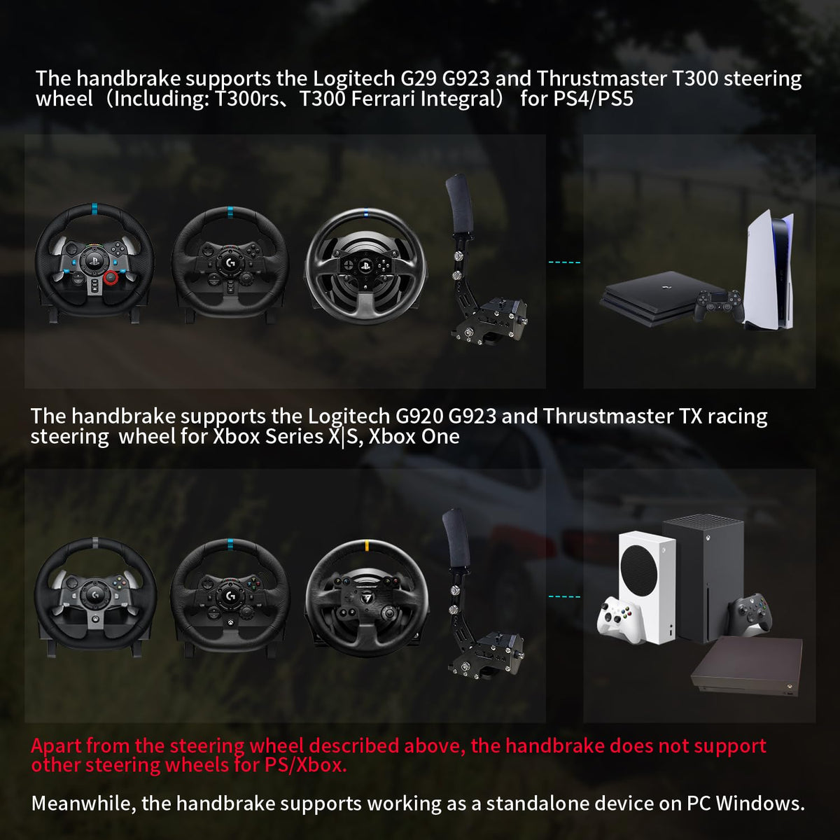 Sim Racing Handbrake with Table Clamp Q195