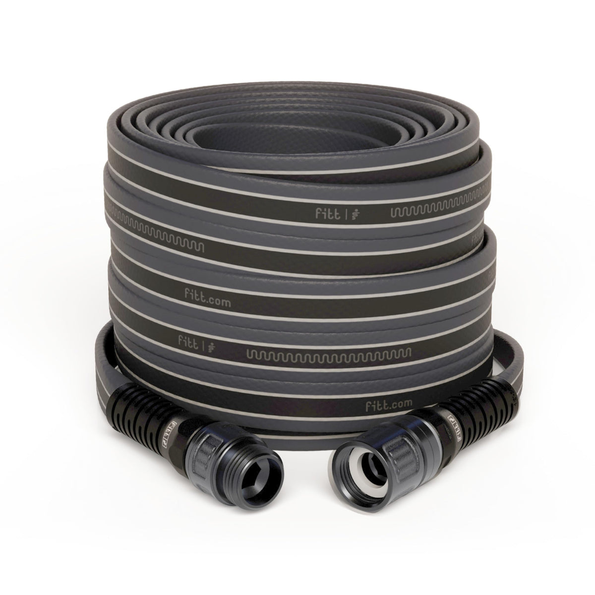 Lightweight Flexible Kink-Free Flat Garden Hose, Grey and Blue, 100-Feet x 3/4-Inch O851