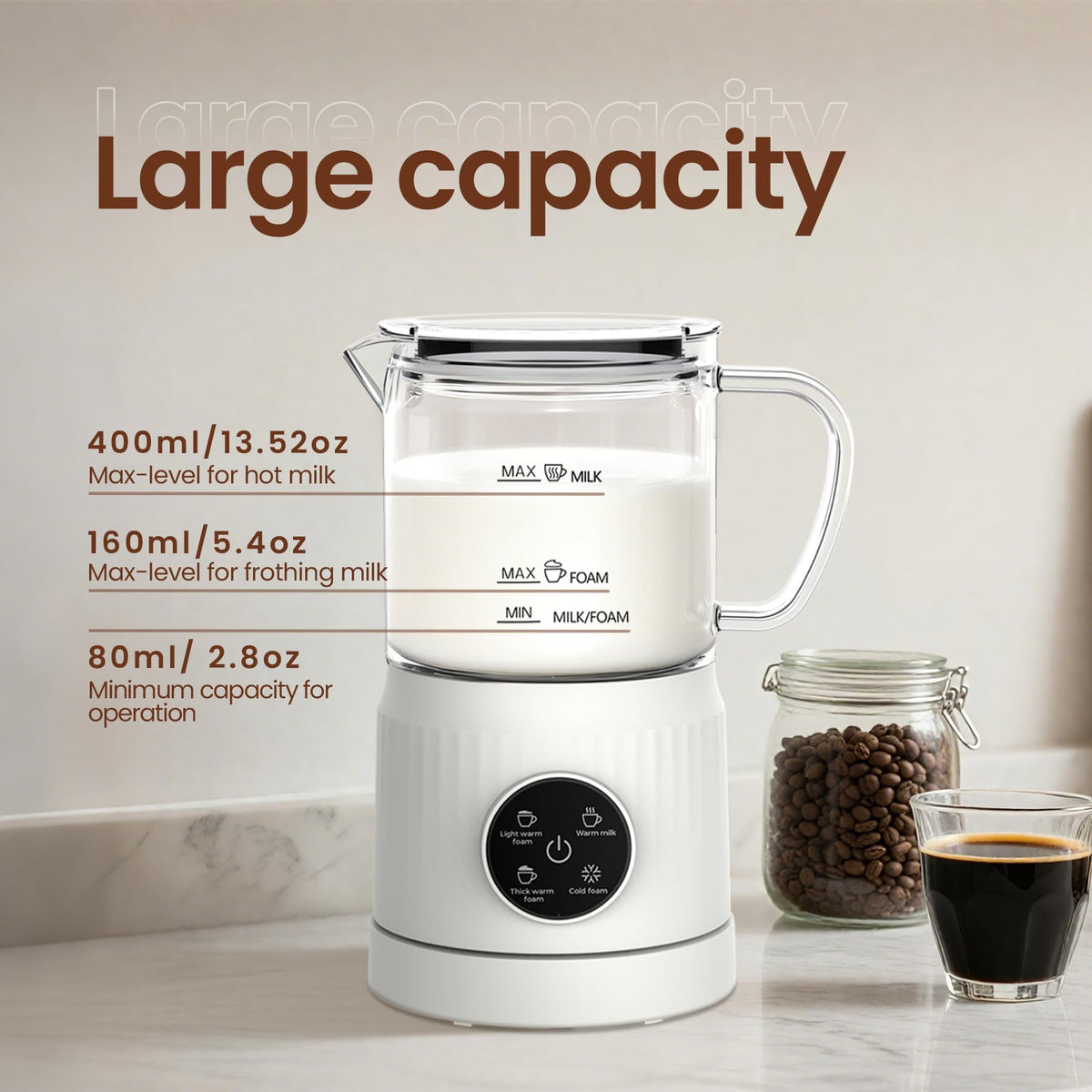 4-in-1 Electric Milk Frother and Steamer U70016