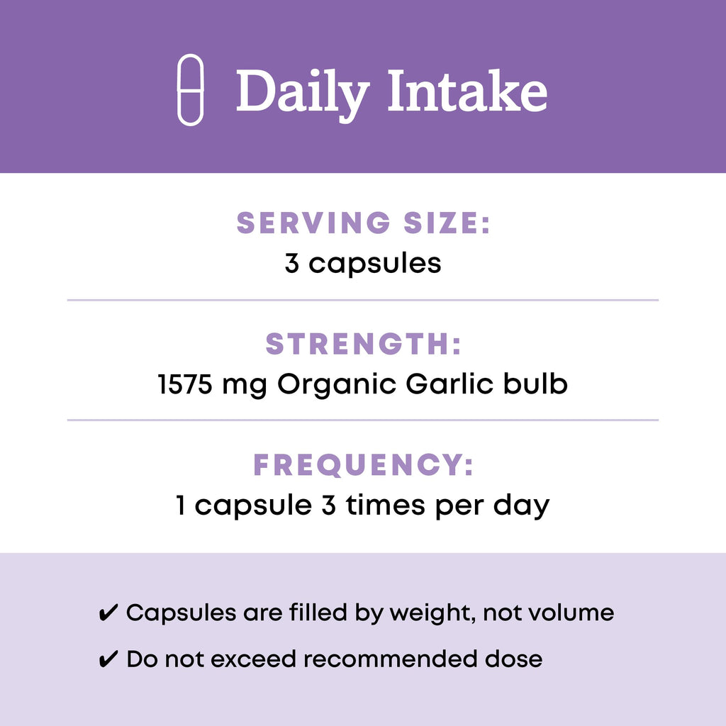 Organic Garlic Capsules 90 Count Y370