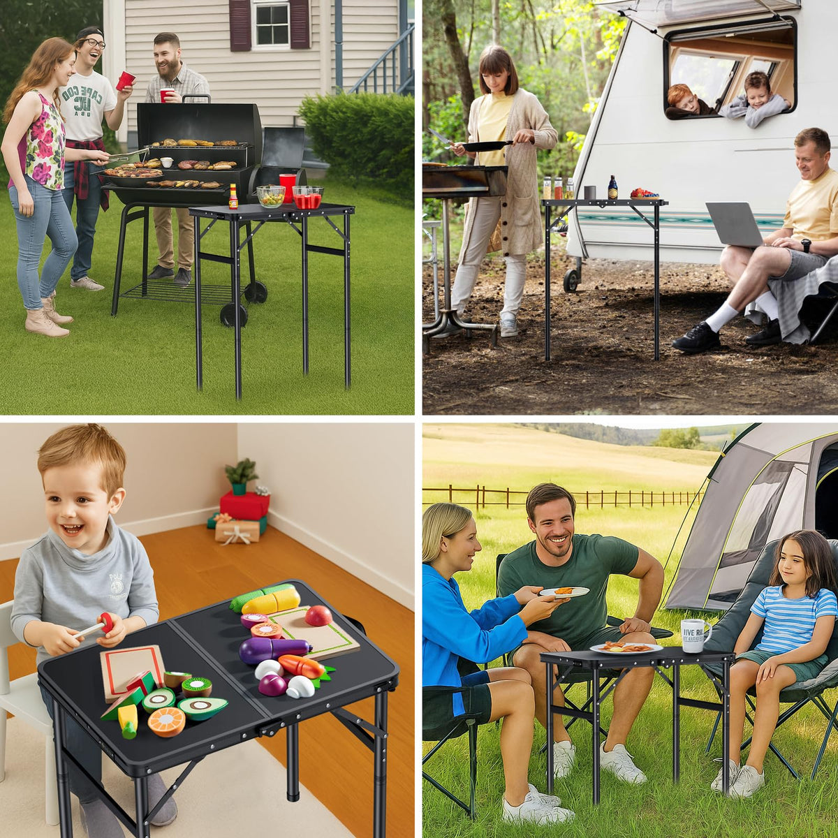 Folding Camping Table 3 Adjustable Height K27633