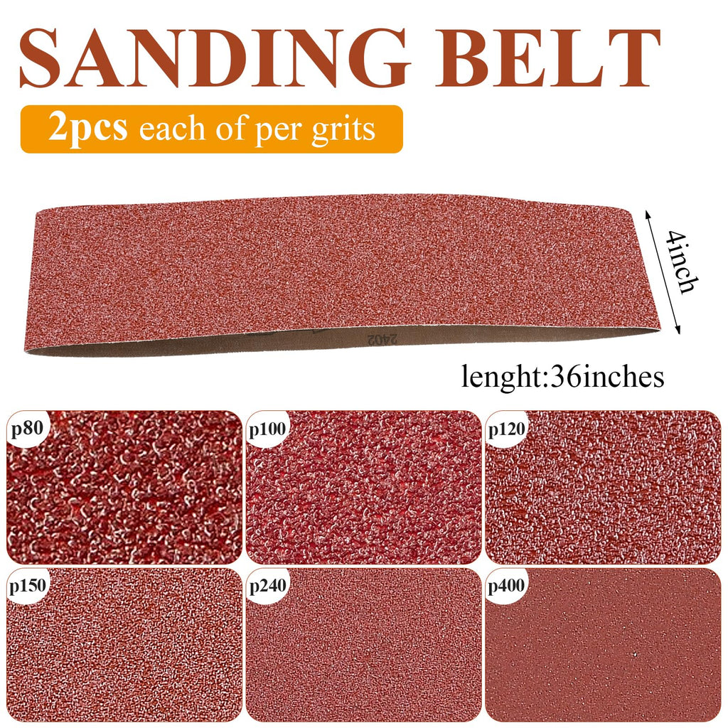 4x36 Inch Aluminum Oxide Sanding Belts and 6 Inch No-hole Sanding Discs B46380
