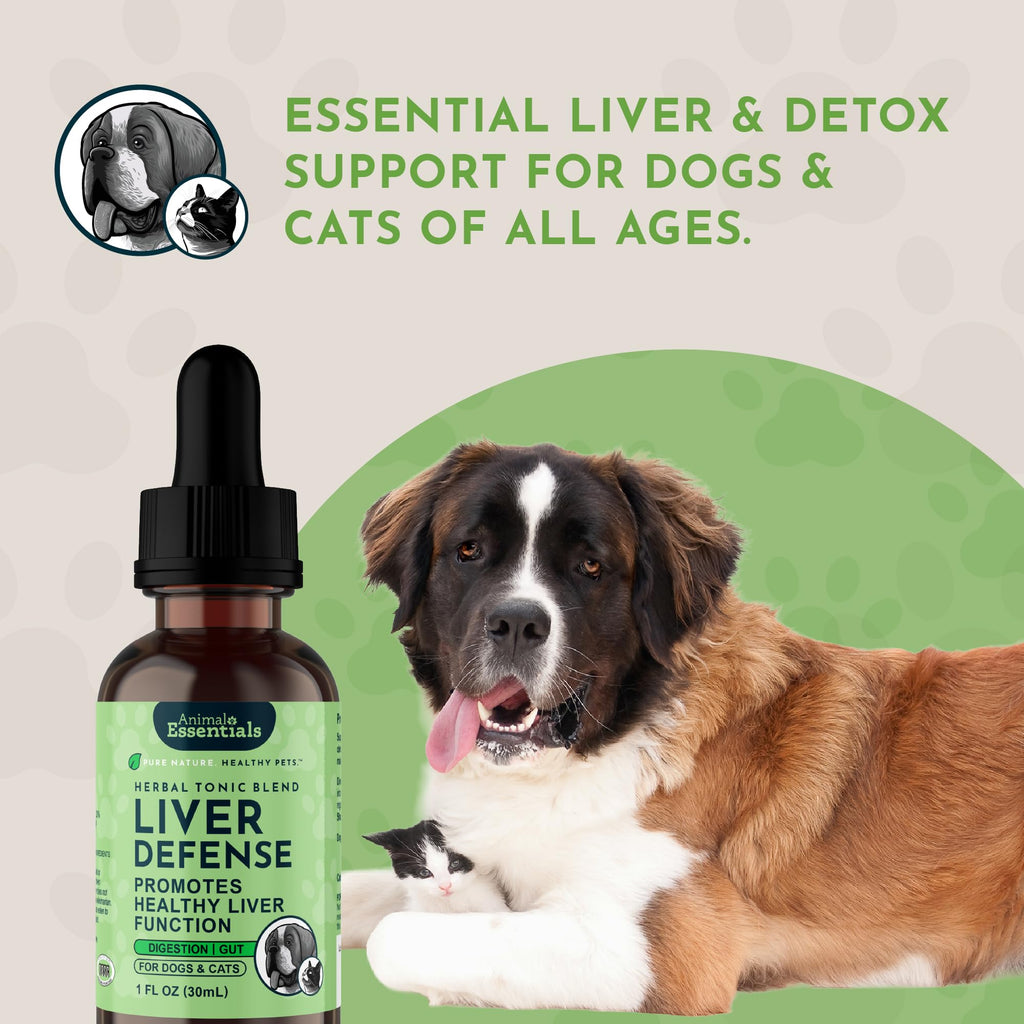 Liquid Liver Support Supplement for Dogs & Cats 2 Fl Oz J666