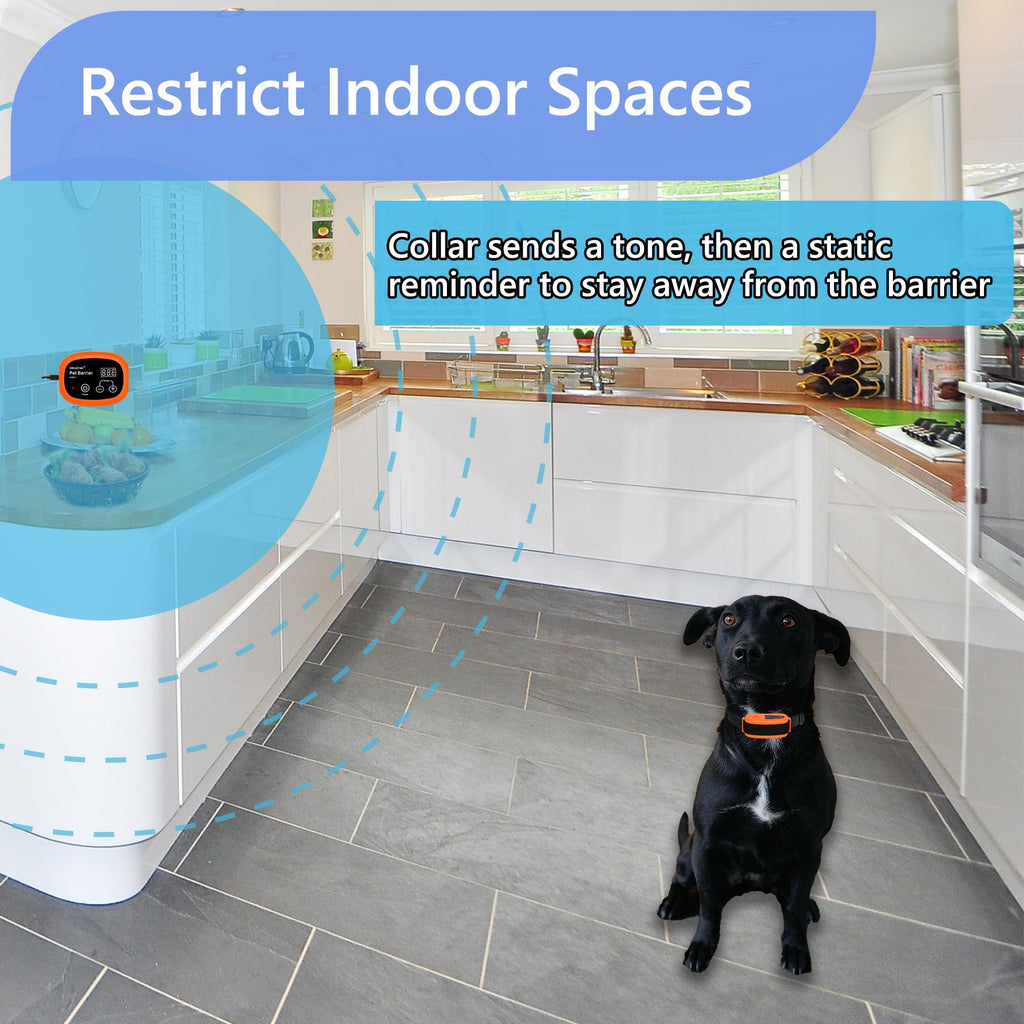 Wireless Indoor Electric Pet Barrier for 2 Dogs J669652