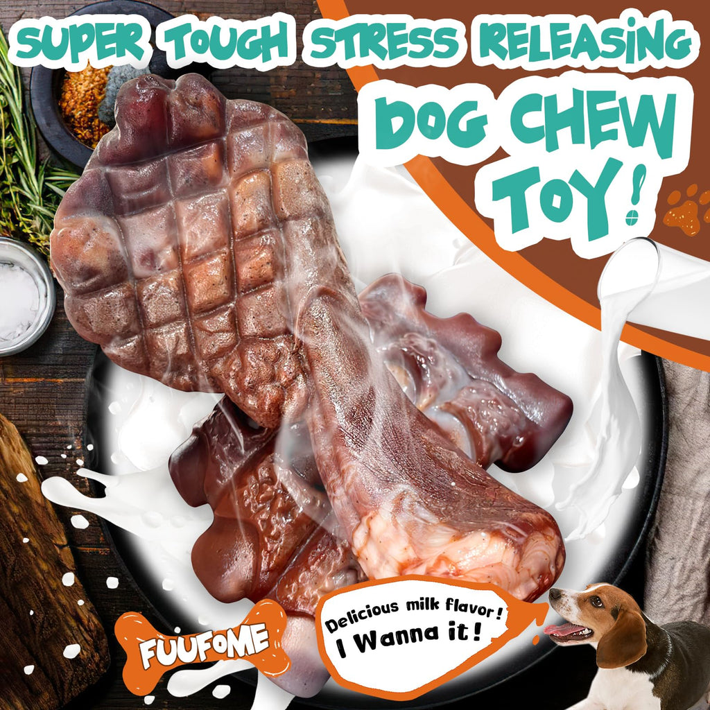 Tough Dog Chew Toys, 2 Pack Hard Nylon Bone H227