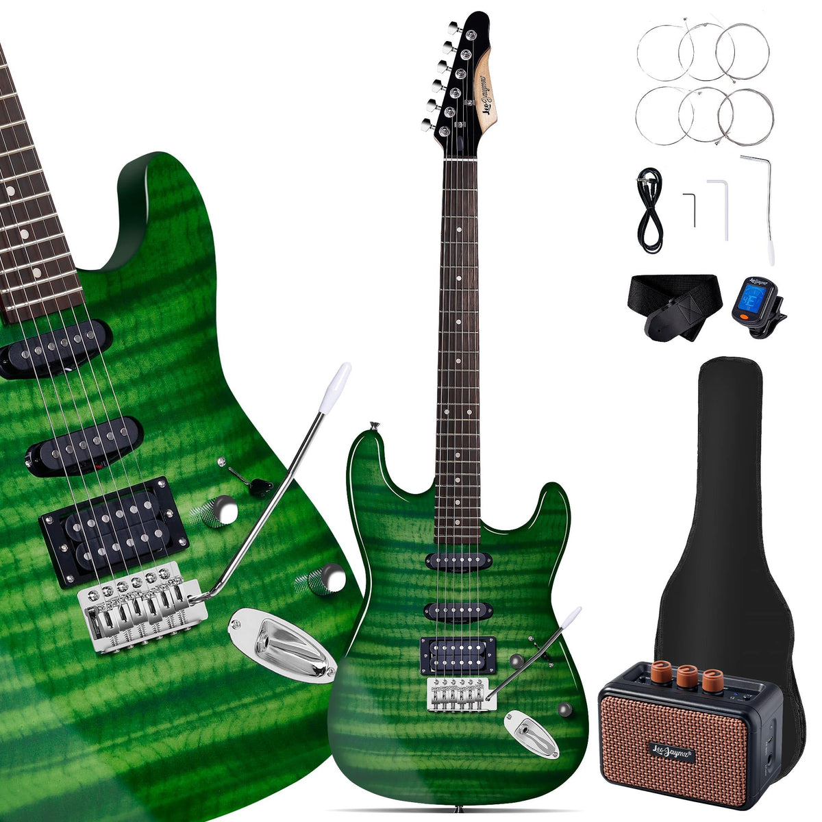 39" Full Size SSH Electric Guitar Starter Kit with Amp N116192