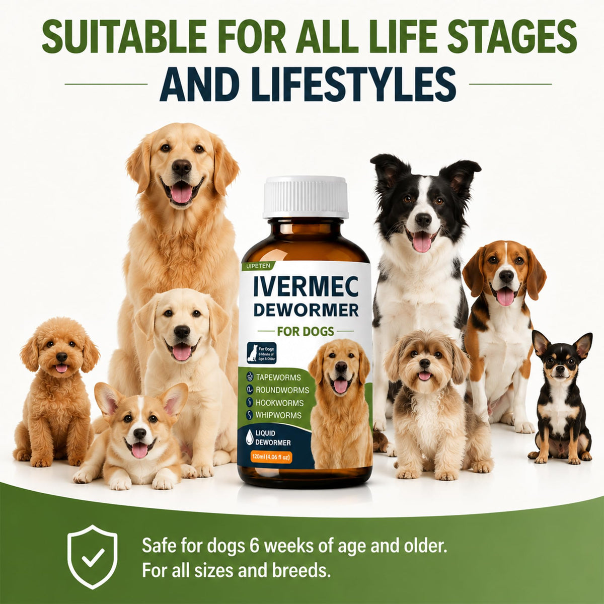 Dog Broad Spectrum Dewormer for Tapeworms, Hookworms and Roundworms A927437
