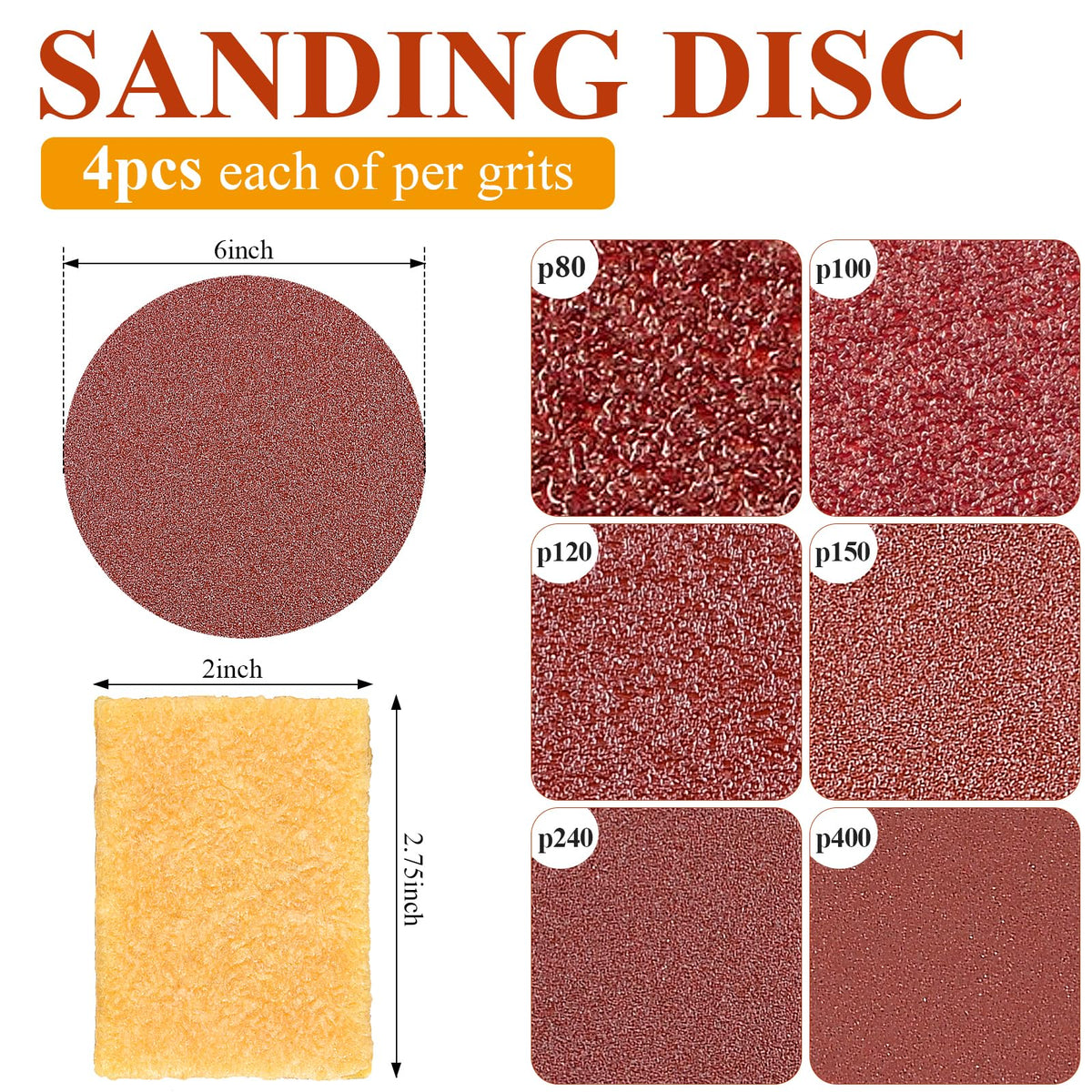 4x36 Inch Aluminum Oxide Sanding Belts and 6 Inch No-hole Sanding Discs B46380