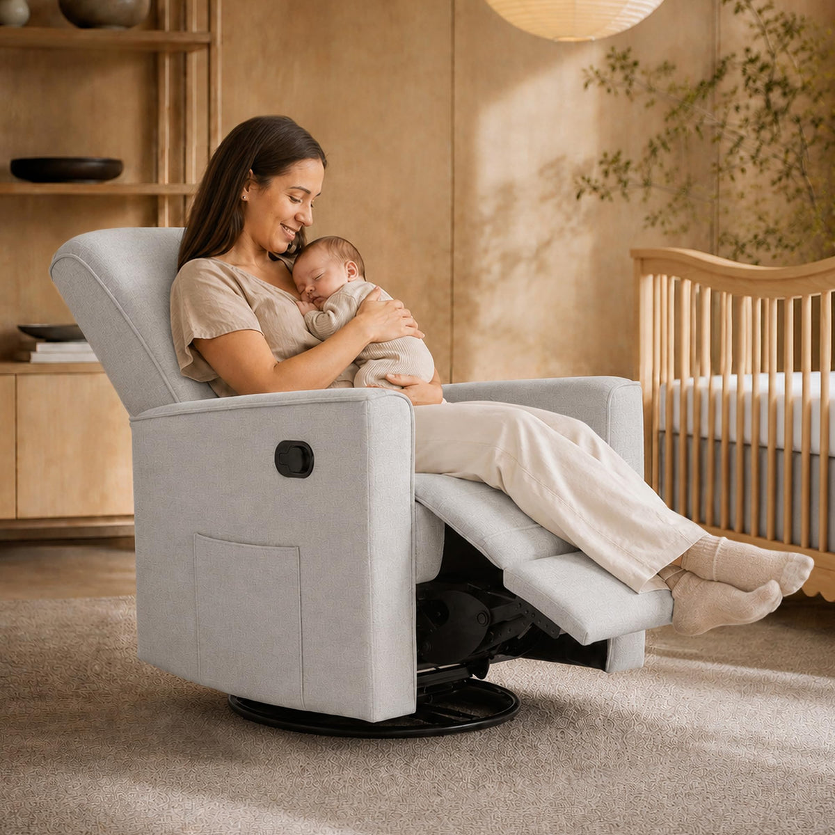 Upholstered Manual Glider Recliner U72345