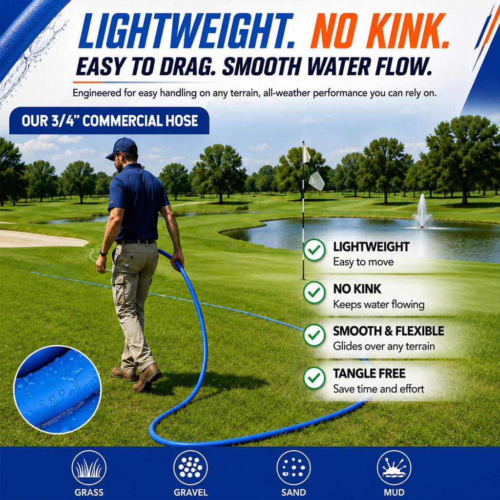 3/4" x 100 ft Lightweight Flexible Garden Hose V6693