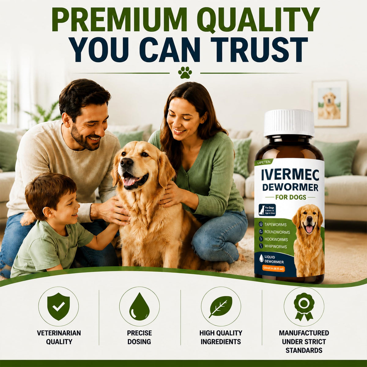 Dog Broad Spectrum Dewormer for Tapeworms, Hookworms and Roundworms A927437