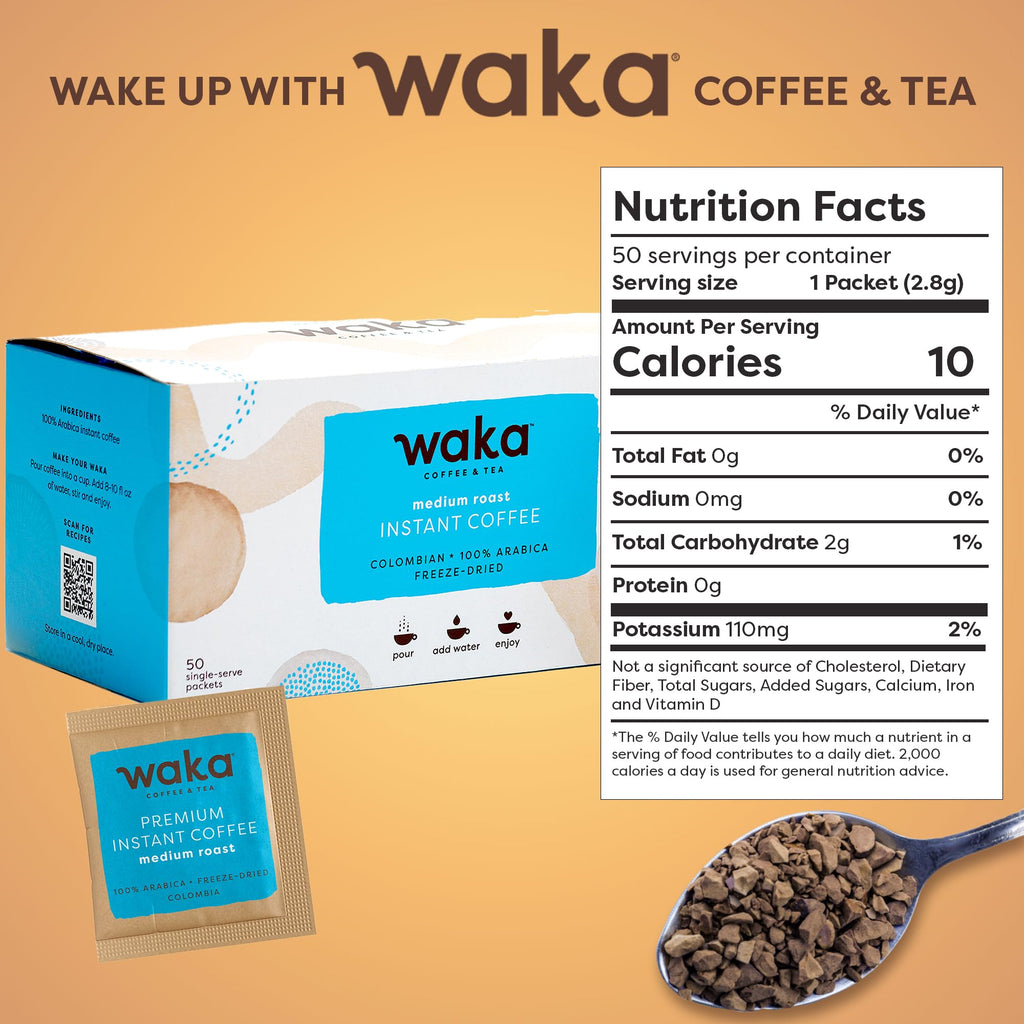 Premium Instant Coffee, Colombian Medium Roast, 50 ct F94247