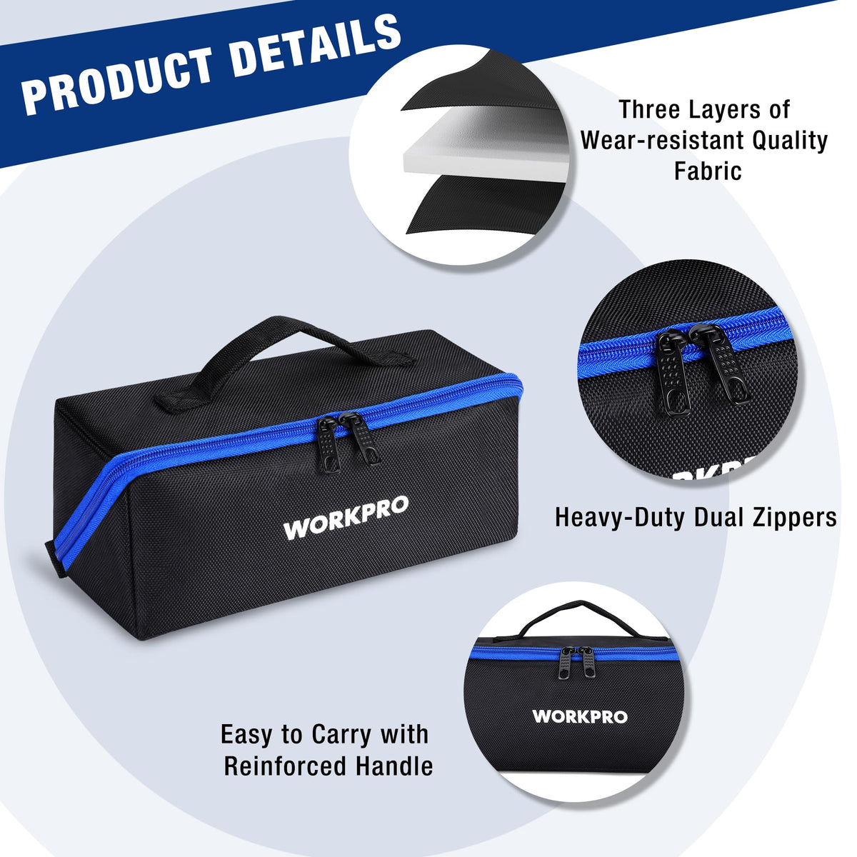 10" Zipper Tool Pouch, 3 Pack N4816