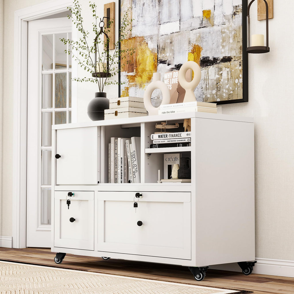 2 Drawer Mobile File Cabinet with Lock N22575