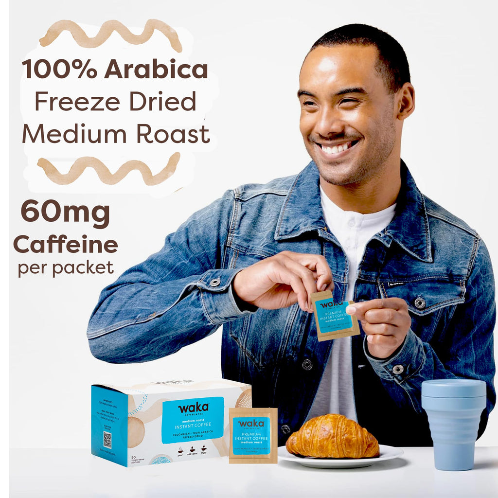 Premium Instant Coffee, Colombian Medium Roast, 50 ct F94247