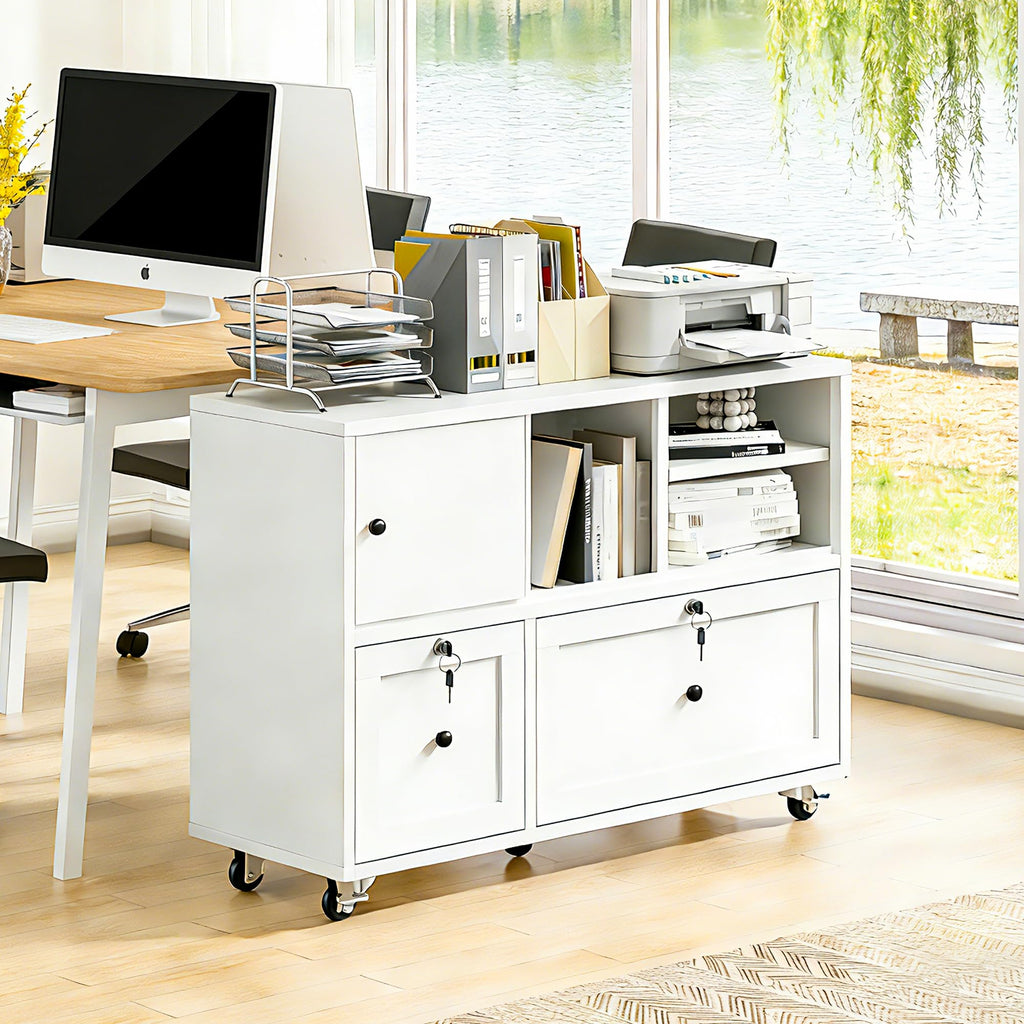 2 Drawer Mobile File Cabinet with Lock N22575