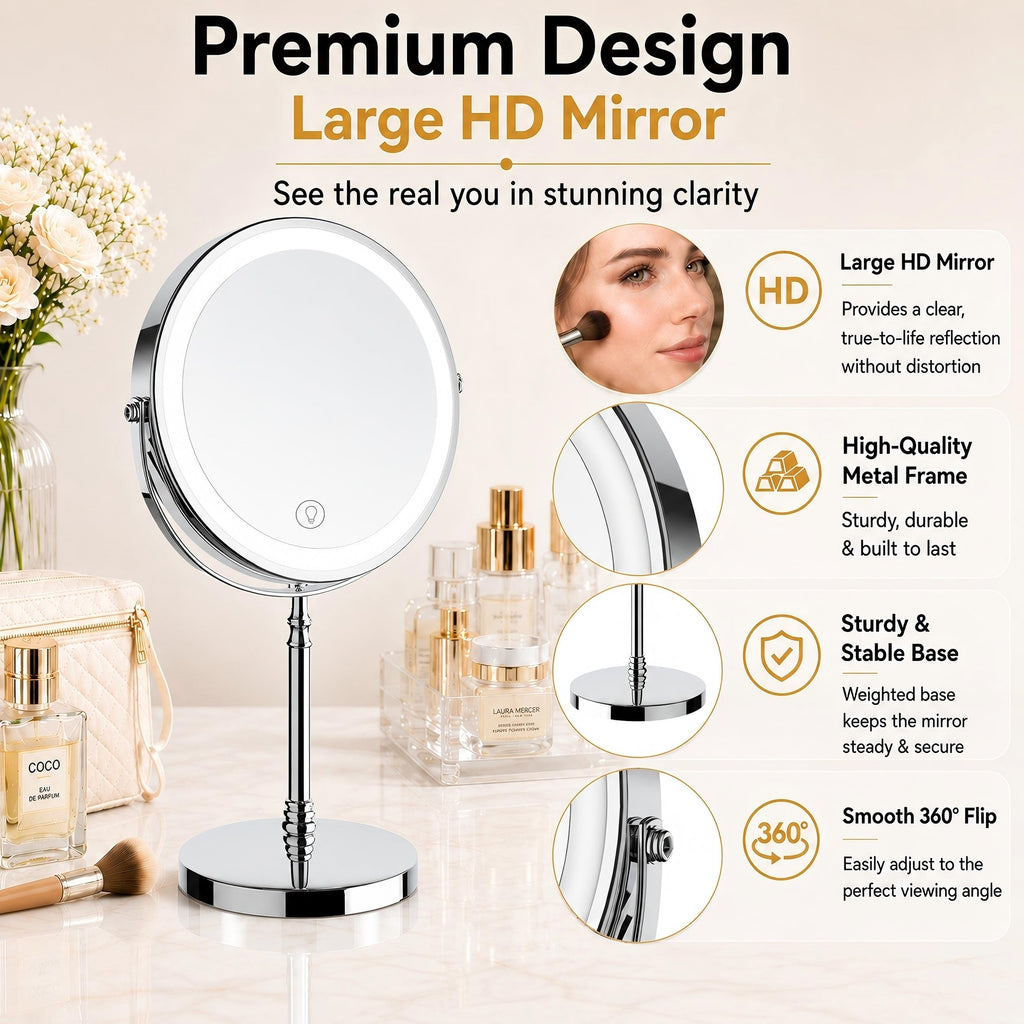 Makeup Mirror with 3 Lights O19355