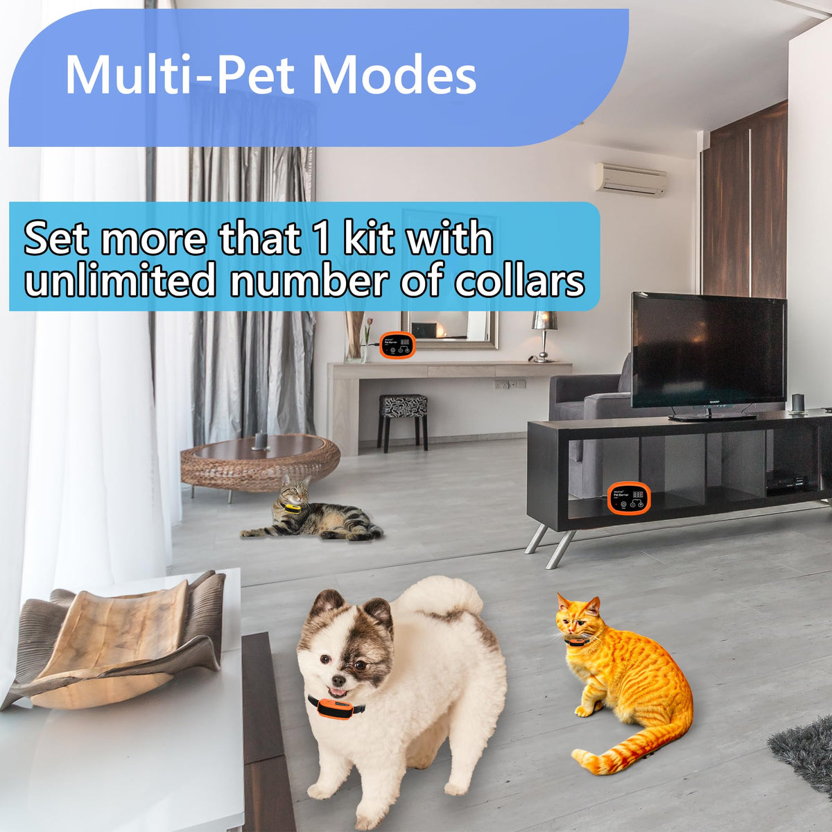 Wireless Indoor Electric Pet Barrier for 2 Dogs J669652