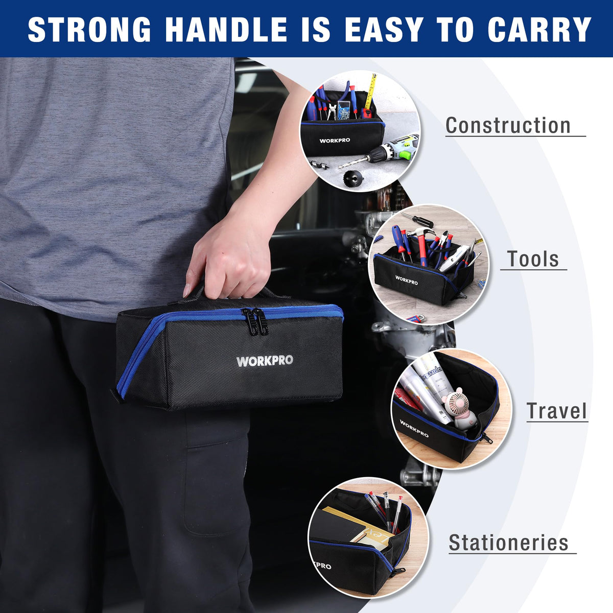 10" Zipper Tool Pouch, 3 Pack N4816