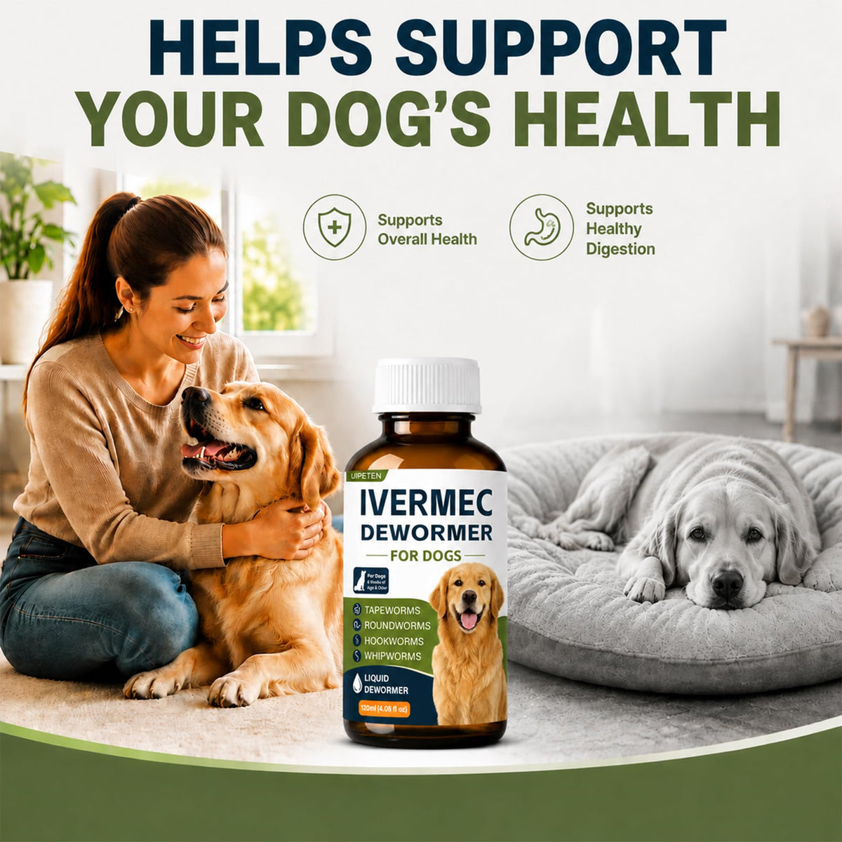 Dog Broad Spectrum Dewormer for Tapeworms, Hookworms and Roundworms A927437